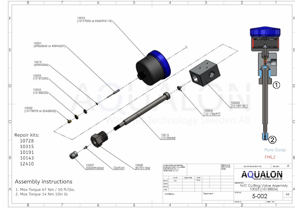Nozzle nut, Pneumatic Valve, 49863665 view 2