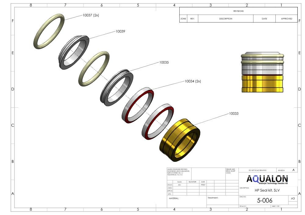 Hp Seal kit SLIV+ SLV, 20422243 view 2
