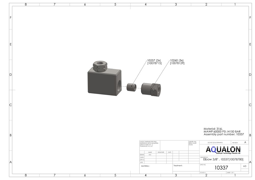 Elbow 3/8" 10078780 view 2