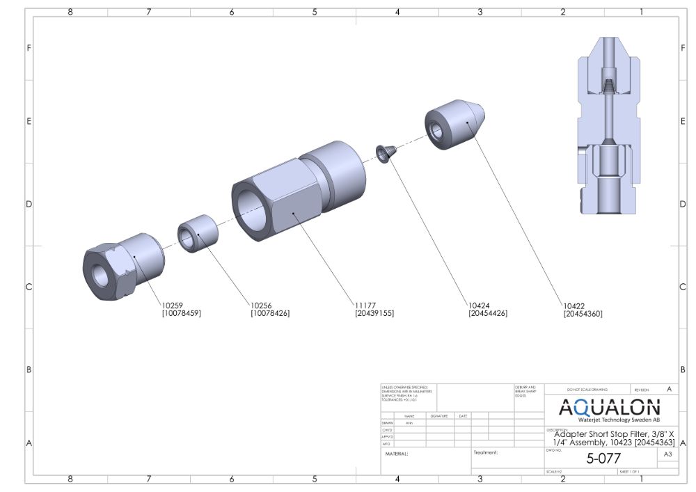Cone insert with Short Stop FIlter, 20454615 view 2