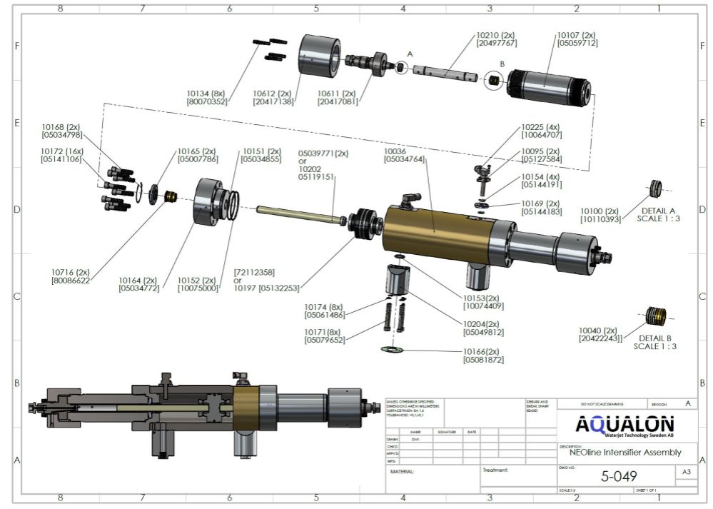 SLIV 50 bronze service kit view 2