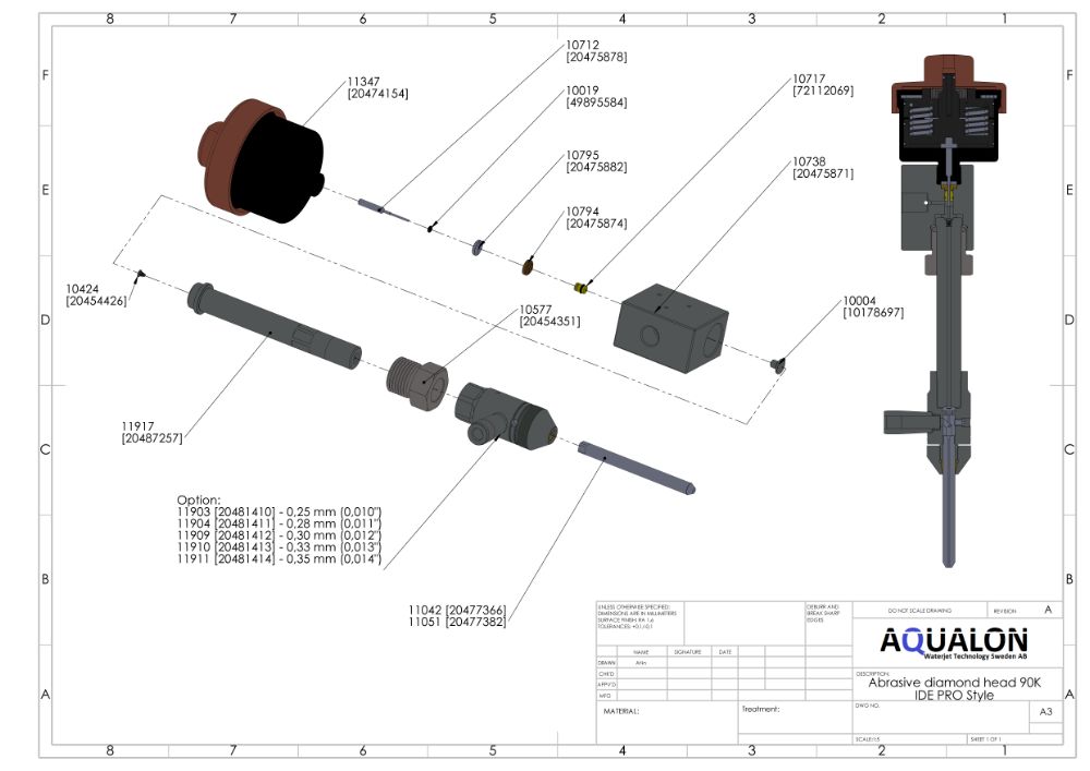 Nozzle Tube, 3/4, 5,75" PRO Connection, 90K, 20487257 view 2