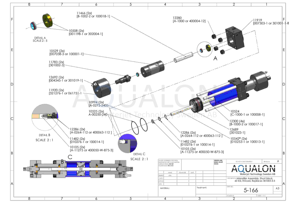 Right End bell Assembly, 007303-1 view 2