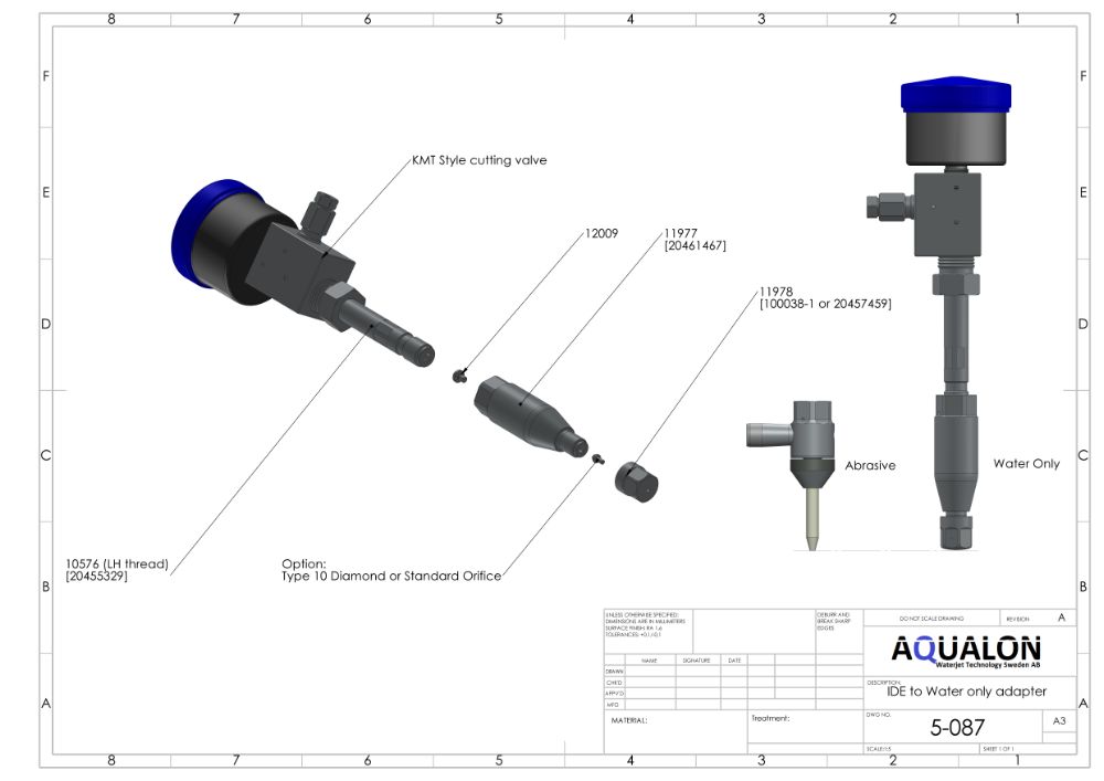 ADAPTER, NOZZLE BODY ABRASIVE TO WATER, 20461467 view 5