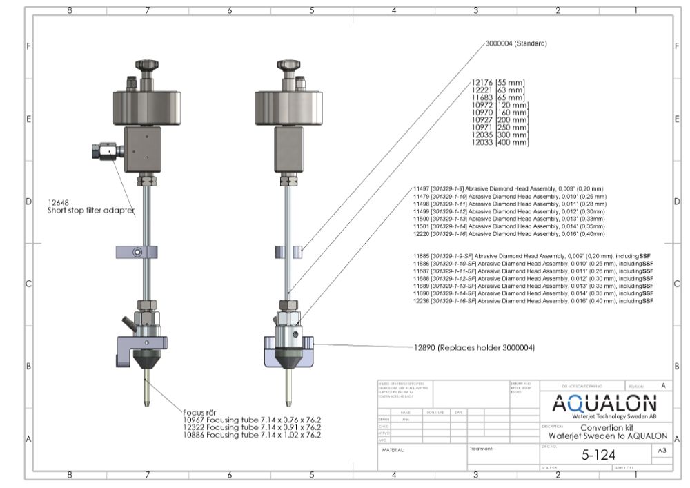 Conversion kit WJS to AQUALON, 0,25 mm view 2