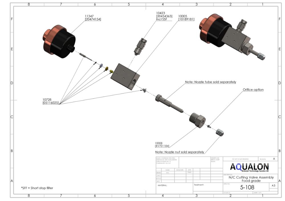 Pneumatic Valve Assembly, Normally Closed, Food Application, 20469998 view 2