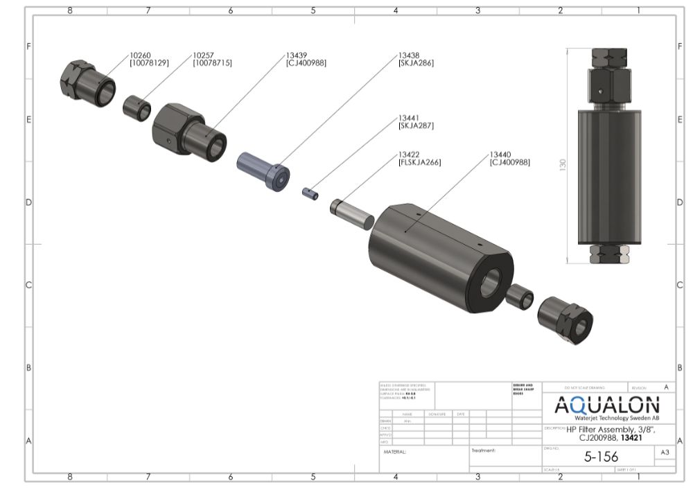 Bayonet Nipple, Inline Filter, 3/8", SKJA287 view 2